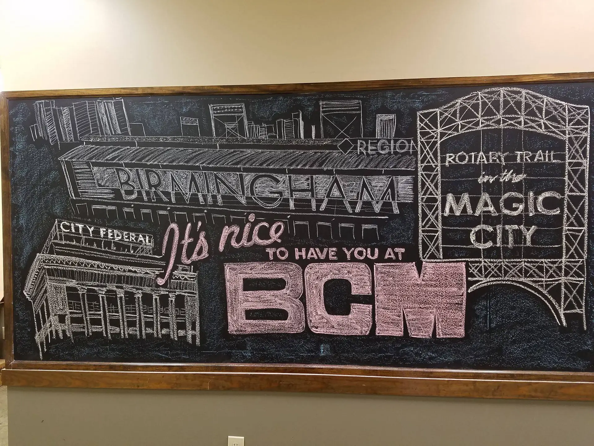 Chalk art at the University of Alabama at Birmingham (UAB) BCM